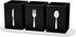 Kathfly 4 Pcs Silverware Caddy Utensil Holder for Countertop Silverware Organizer with Wood Tray Spoon Fork Holder for Kitchen Parties(Black)...