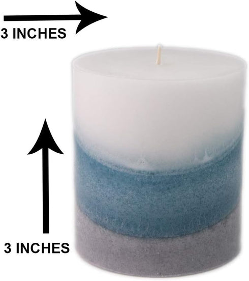 Wicks N More Clean Slate Unscented Handmade Pillar Candle (3x3)...