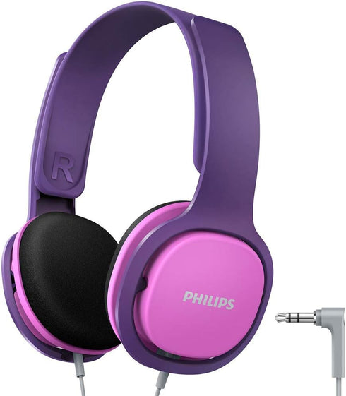 PHILIPS Coolplay Kids On-Ear Headphones - 85dB Volume Limiter - Safer Hearing (SHK2000PK), Purple......