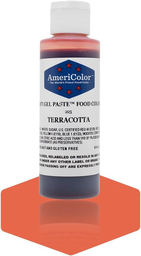 TERRACOTTA SOFT GEL PASTE 4.5 OZ Cake Decorating...