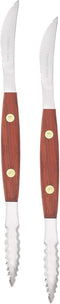 HIC Kitchen Squirt Free Serrated Twin-Blade Grapefruit Sectioning Knife, Stainless Steel Blades, Set of 2...
