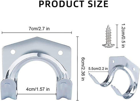 Storage Hanger Hooks,Double Tool Storage Hook 10Pcs Wall Mounted Hanger Hooks with 20Pcs Screws for Garage Shed,Universal Galvanized Metal Utility...