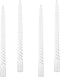 Kemladio 4 pcs 10 inch Taper Candles, Burning Unscented Tapered 7.5 hrs, Fancy Dinner,Tall Candle Sticks, Halloween Party Decorations (4pcs, White...