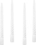 Kemladio 4 pcs 10 inch Taper Candles, Burning Unscented Tapered 7.5 hrs, Fancy Dinner,Tall Candle Sticks, Halloween Party Decorations (4pcs, White...