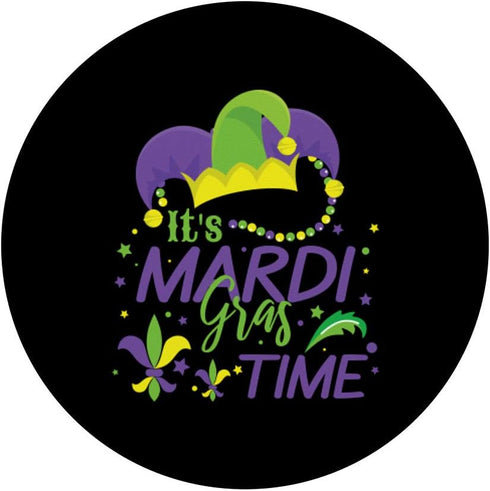 It's Mardi Gras Time Souvenir PopSockets PopGrip: Swappable Grip for Phones & Tablets...