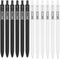 Gel Pens, Writing Pens, 12 Pcs 0.5mm Black Ink Pens Fine Point Smooth Writing Pens, Ball Point Pens for Journaling, Ink Not Skip, Cute Aesthetic O...