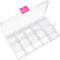 IOOLEEM 15 Grids Plastic Bead Organizer Box, Organizer Container Storage Box, Dividers for bead arts and crafts....