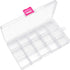 IOOLEEM 15 Grids Plastic Bead Organizer Box, Organizer Container Storage Box, Dividers for bead arts and crafts....