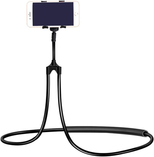 LIFKOME Phone Stand Hanging Mobile Home Phone U-Shape Flexible Universal Men Person Bracket Lazy Mount U Use and Desktop for Shape Stand Black Hol...