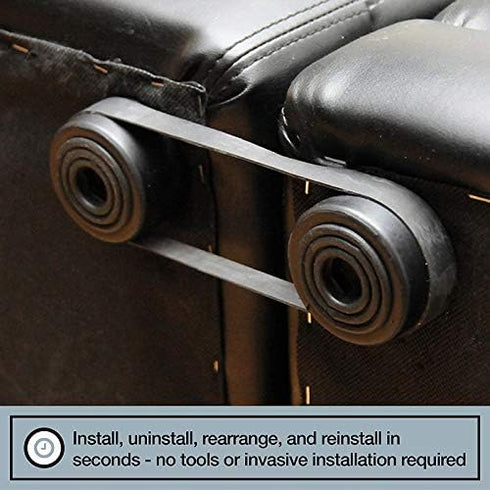 Heavy Duty Couch Connector for Sectional Sofa- (4Pack) Easy Install & Uninstall for Furniture Sliding & Gaps No Tools Required - Universal Furnitu...