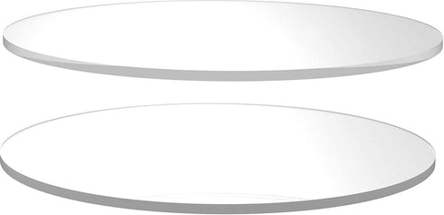 PREMIUM Buttercream Cake Discs 6" inch Clear Acrylic Plastic Round (Set of 2) Great for Serving Bake Goods Displays & Art Craft Project...