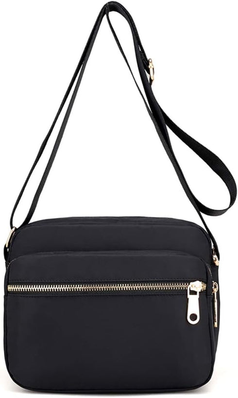 Collsants Small Nylon Purse Mini Crossbody Bag Travel Shoulder Bag Multi Zipper Pockets...