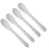 RSVP International Poached Egg Spoon, 4 Piece Set Multipurpose Use for Serving Jam, Honey or Soft Boiled Eggs, 5.5" Length, White Porcelain...