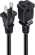 2-Pack Polarized USA Outlet Saver Power Extension Cord Cable 125V 10A 2-Prong 2 Outlets for NEMA 5-15P to NEMA 5-15R (1.6ft/50cm)...