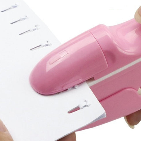 Stapleless Stapler, No Staple Stapler Paper Clinch Compact Staple Free Stapler Binding Hand Tool, Up to 8 Sheets Binding(Pink)...
