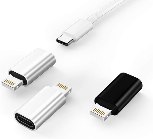3Pack,USB C to Lightning Adapter,USB-C Female to Lightning Male Adapter,Lightning to USB C,USBC Charging Cable Charger Adaptor for Apple iPhone 12...