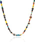 90s Beaded Necklace Color Surfer Crystal Stone Gemstone Wooden Bead Britpop Summer Choker Necklace for Men Women...