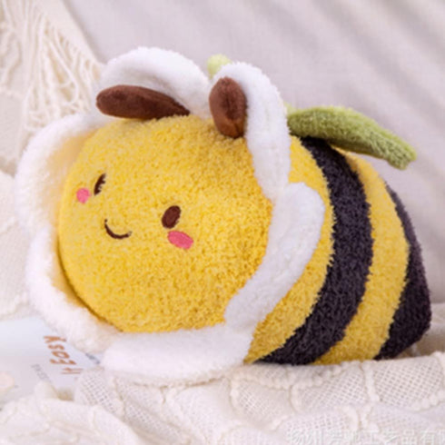 12 Inch Bee Plush Toy, Cuddly Bee Pillow ?Soft Honeybee Hugging Pillows Plush Doll Gift for Kids Birthday Party,Christmas,Valentine...