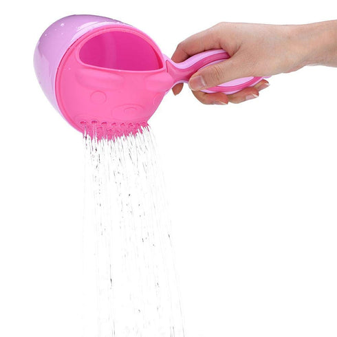 Baby Shampoo Cup with Handle, Cute Kid Wash Hair Bathing Flusher Rinse Cup Protection Eye for Infant Toddler Children(Pink)...