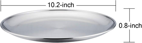 TeamFar Pizza Pan, 10 inch Pizza Pans Pizza Tray Stainless Steel for Oven Baking, Non Toxic & Healthy, Heavy Duty & Dishwasher Safe - Set of 2...