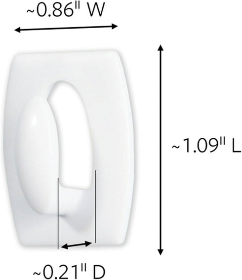 Command Damage Free Hanging Light Clips with Adhesive Strips, No Tools Mini Wall Hooks for Hanging Decorations in Living Spaces, 18 White Wall Hoo...