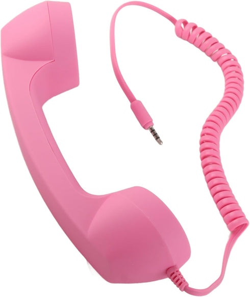 Telephone Handset for Cellphone, Retro Phone Handset with 3.5mm Jack Mobile Phone Receiver Old Telephone Headset Handheld Receiver for Cell Phone(...
