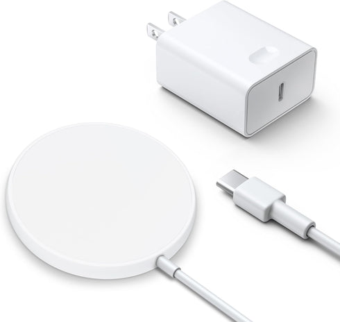 Magnetic Wireless Charger Compatible with MagSafe Charger, for iPhone Wireless Charger with 20W PD USB C Charger for iPhone 15/15 pro/15 plus/15 p...