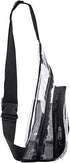 Clear PVC Sling Bag - Stadium Approved Clear Shoulder Crossbody Backpack...