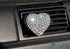 Crystal Sparking Heart Shape Natural Car Vent Clip Air Freshener For Auto (Silver)...