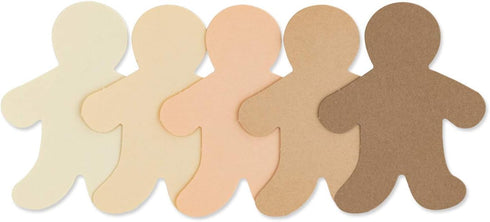 Hygloss Products People Paper Cut Outs Culturally Diverse Family, Cardstock, 2" Mini, 100 ct, 2-Inch, Assorted...