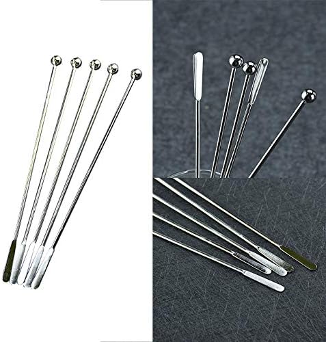 20 pcs Stainless Steel Coffee Beverage Stir Sticks Cocktail Stirrers Drink Swizzle Stick 7.4" Swizzle Stick Picks Tools...