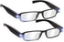 Bright LED Readers with Lights Reading Glasses Lighted Magnifier Nighttime Reader Compact Full Frame Eyewear Clear Vision Unisex Clear Vision Ligh...