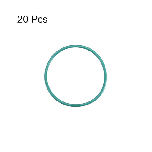 uxcell Fluorine Rubber O-Rings, 19mm OD 17mm ID 1mm Width FKM Seal Gasket for Machinery Plumbing, Green, Pack of 20...