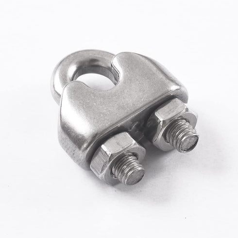 1/8 Inch M3 Wire Rope Cable Clip Clamp, 304 Stainless Steel, U Bolt Saddle Fastener, 22 Packs...