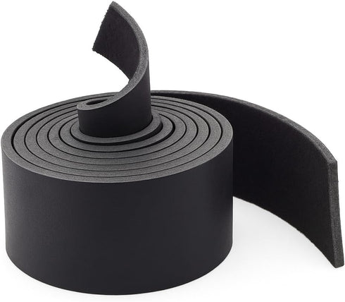 Mandala Crafts 1 Inch Wide Black Leather Straps for Crafts - 2.5mm Thick 6 Feet Long Flat Soft Genuine Full Grain Cowhide Leather Strips Bands for...