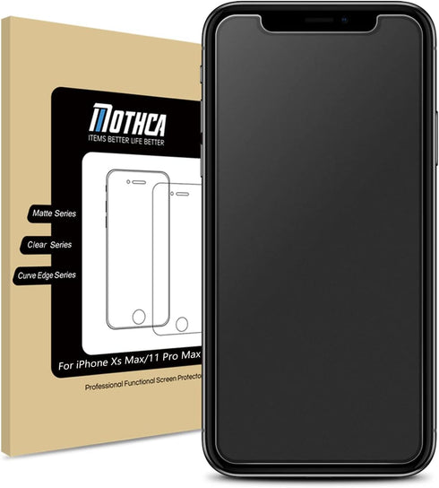 Mothca Matte Glass Screen Protector for iPhone 11 Pro Max/iPhone XS Max 6.5-inch, Anti-Glare & Anti-Fingerprint Tempered Glass Film, Case Friendly...