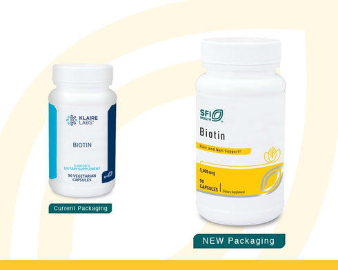 Klaire Labs Biotin 5000mcg - High Potency Biotin Supplement - Vitamin Involved in Skin & Hair Nutrition - Corn-Free, Small, Easy-to-Swallow Hypoal...