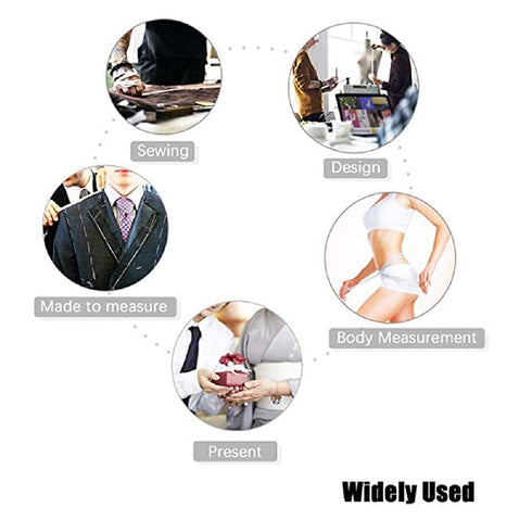 3 Pack Tape Measure Retractable Measuring for Body Fabric Sewing Tailor Cloth Knitting Craft Weight Loss Measurements Retractable Black Dual Sided...