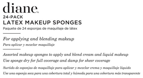 Diane D6049 Assorted Latex Makeup Cosmetic Sponges - 24 Pack...