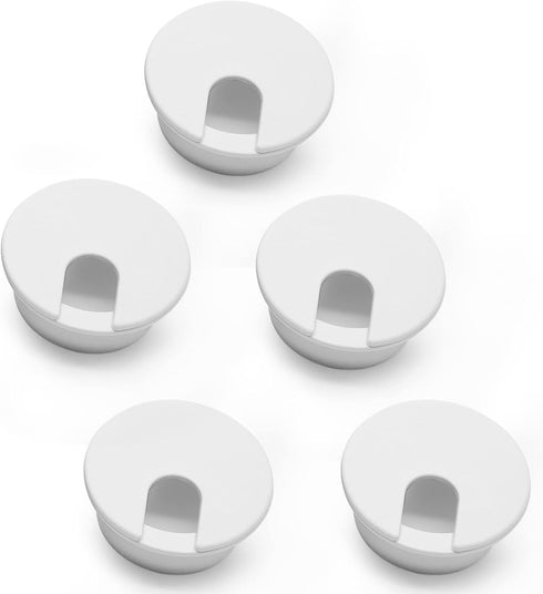 5 PCS White Desk Grommet, 1 3?8 Inch Cord Cable Grommets Hole Cover, Cord Grommet for Office PC Desk Computer Table Wire Organizer...