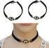 Eyeballs Choker Necklace for Halloween, Black Leather Rope Punk Eyeball Pendants Chain Necklace Enamel Evil Eye Necklace for Women Men Fashion Jew...