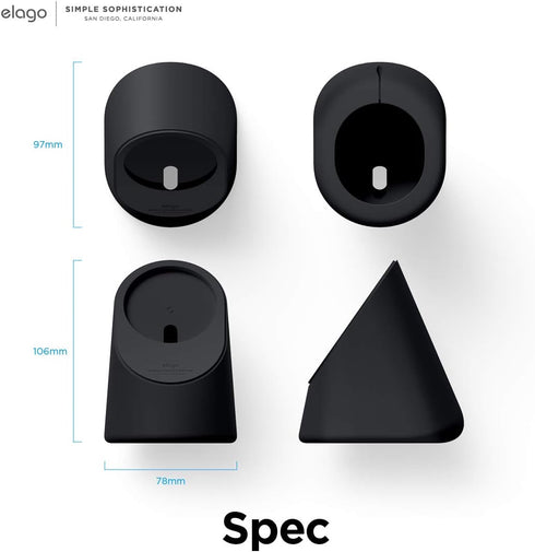 elago MS1 Charging Stand Compatible with MagSafe Charger - Premium Silicone Stand Compatible with iPhone 16/15/14/13/12 Series, Designed for iOS S...