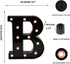 Light Up Black Alphabet Marquee Letters Sign LED Marquee Number Lights Sign for Night Light Home Bar Christmas Lamp Birthday Party Wedding Decorat...