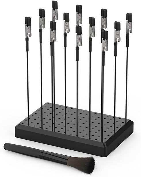 Actekart Painting Stand Base Holder and 12PCS Alligator Clip Sticks Set (with Sturdy Rubber Tips) Modeling Tools for Airbrush Spray, for Gundam Ho...