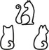 Ferraycle 3 Pieces Black Cat Metal Wall Art Wire Wall Sign Cat Sign Decor for Kitchen Restaurant Shop Decors Christmas Cats Lover Gifts(Cat Style)...
