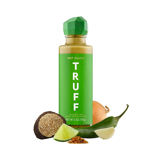 TRUFF Jalapeño Lime Hot Sauce, Gourmet Hot Sauce with Black Winter Truffles, Green Jalapeño Peppers, Black Truffle Oil, Unique Flavor Experience i...