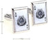 Ace of Spades White Card Poker Gambling Casino Pair of Cufflinks in a Presentation Gift Box & Polishing Cloth...
