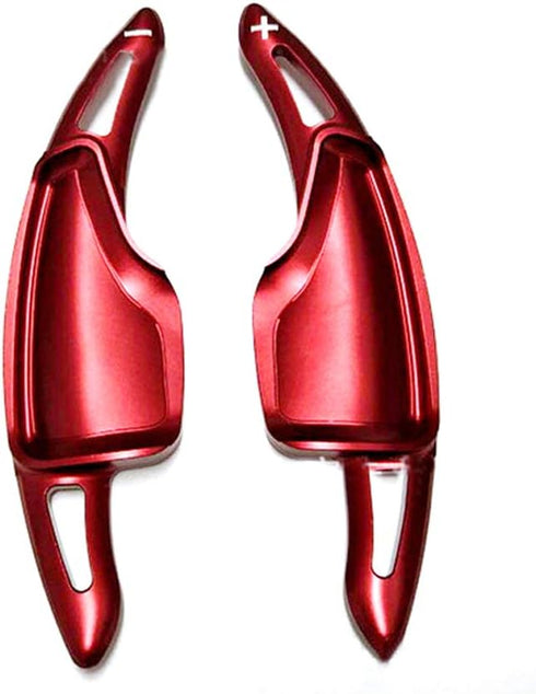 HIGH FLYING 2pcs Interior Accessories Steering Paddle Shift DSG Extensions Red for Chevy Chevrolet Camaro 2016-2022, C7 Corvette 2014-2019...