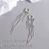 Sterling Silver Women's Tassel Earrings Gold 925 Silver Chandelier Threading Long Gold Dangle Earrings...