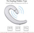 Ear Hook BT Wireless Headphone,Non Ear Plug Headset with Microphone,Single Ear Noise Cancelling Earphones Painless Wearing for Android Smartphones...